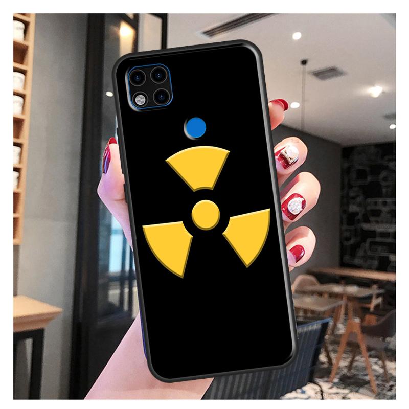 Segno di Avvertimento Radiazioni Nucleari Cover Per Xiaomi Redmi Note 10S 9S 8T 9 Note 10 Pro Note 11 Pro Redmi 9C 9A 9T Custodia Morbida