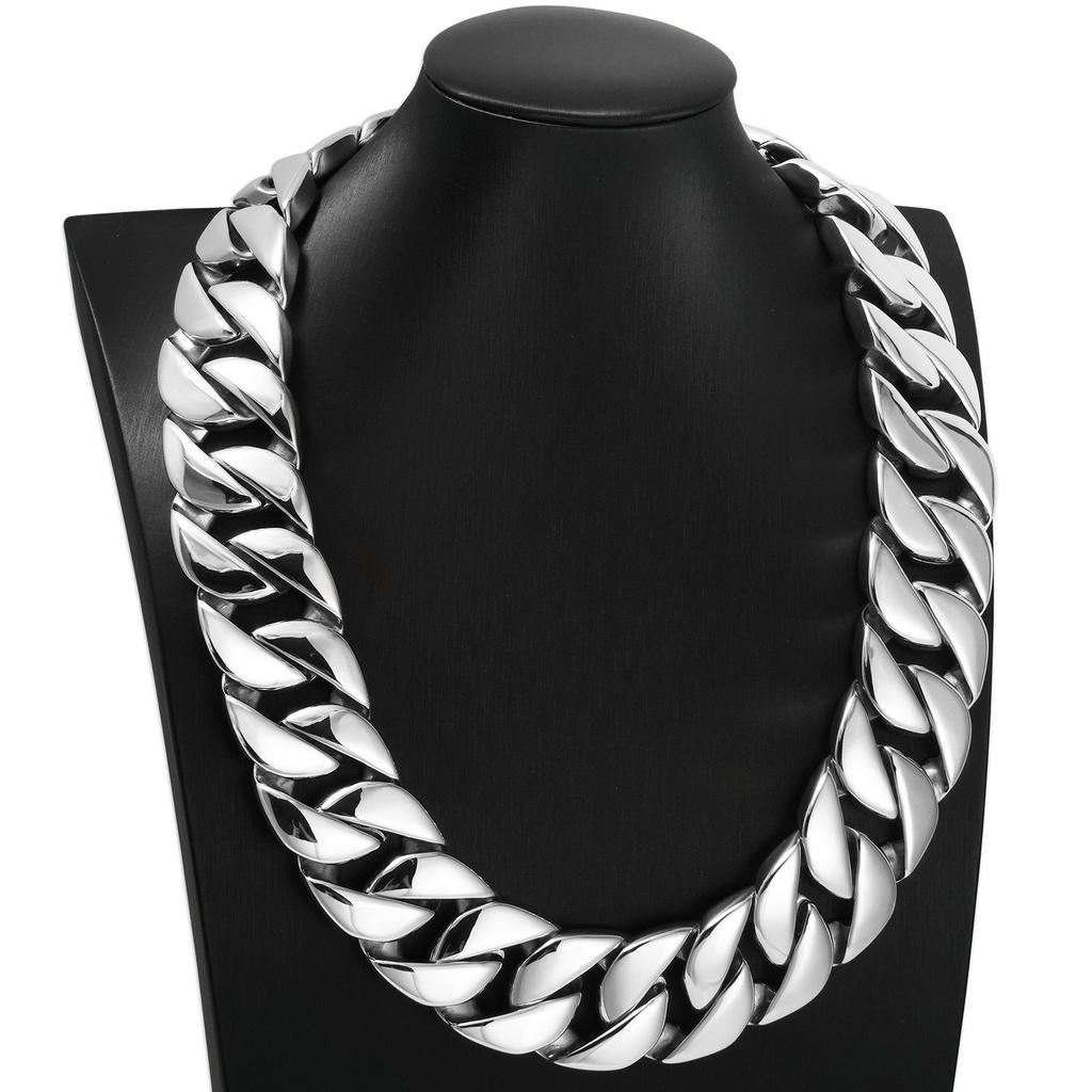 Náhrdelník z lité titanové oceli pro muže Hrubě litý Velký Hip Hop Nerezový náhrdelník