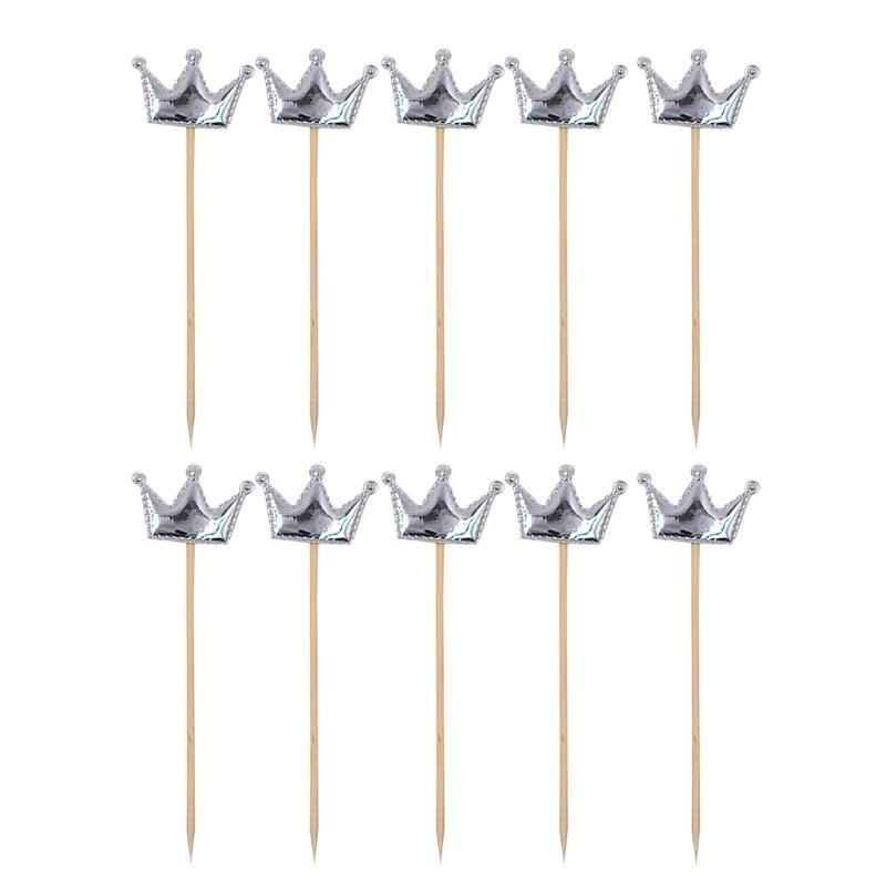 10xLove Heart/Crown/Star Shaped Insert Falgs Babies Shower Decoration for Party