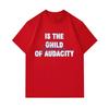 Men's 100% Cotton Crew Neck Short Sleeve T-Shirt, Is The Child Of Audacity Success Letter Print Casual Breathable Soft Tee for Daily Wear, Hipster Slo