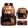 Popular Animation Backpack Student Schoolbag Boys Messenger Bag Girls Pencil Case