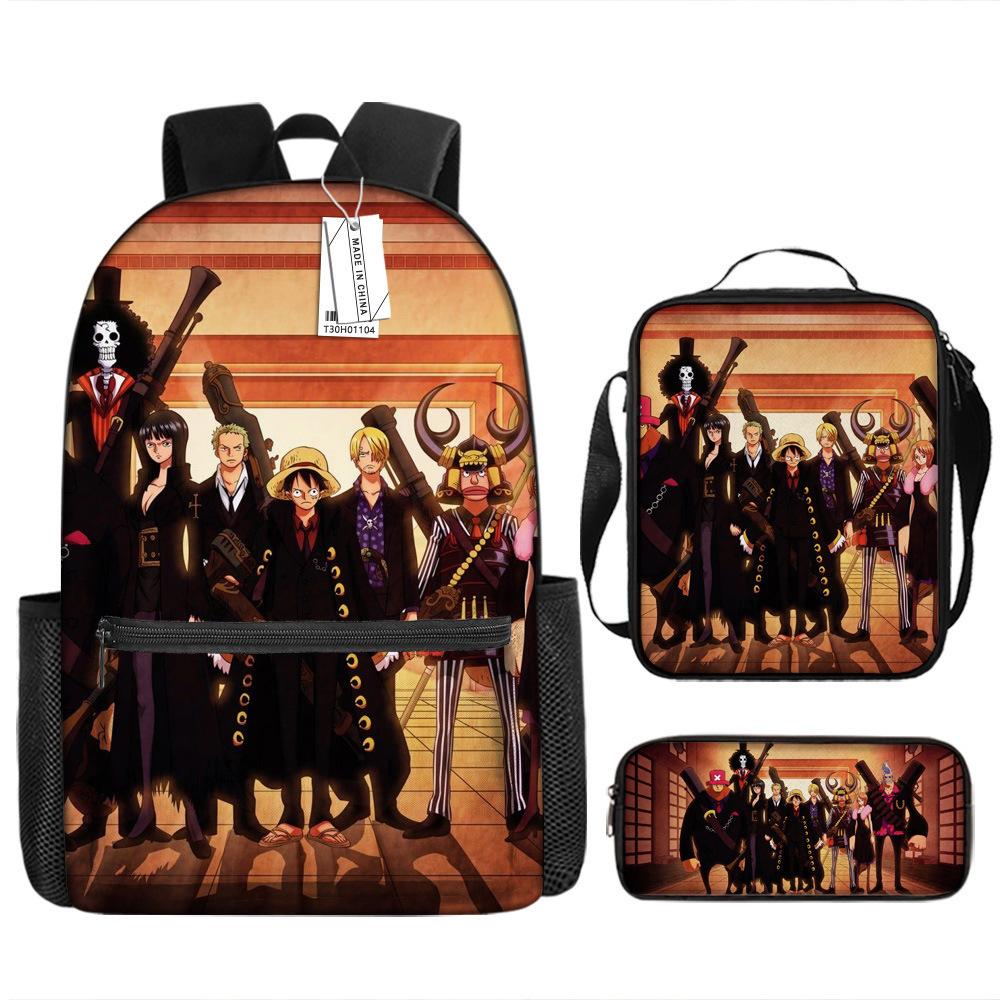 Popular Animation Backpack Student Schoolbag Boys Messenger Bag Girls Pencil Case