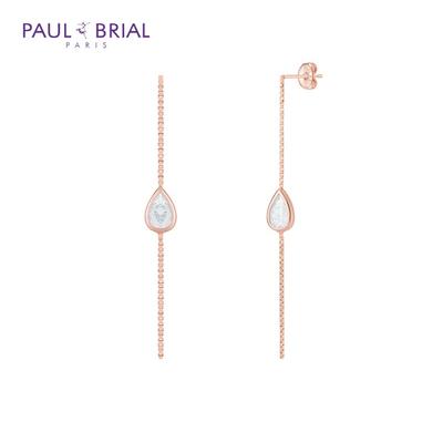 PAULBRIAL [SILVER] PYSE0123 (PG) Water Drop Box Earrings