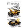 1/24 Jeep Wrangler Rubicon Off Road SUV Alloy Diecast Model Car Premium Home Trendy Toys Display Decorations Birthday Gifts Boy