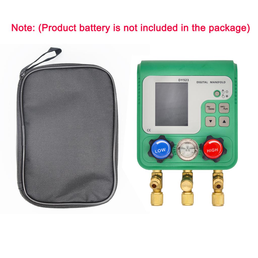 DY523 digital manifold A/C refrigerant fluoride meter vacuum pressure gauge automobile refrigerant repair vacuum meter