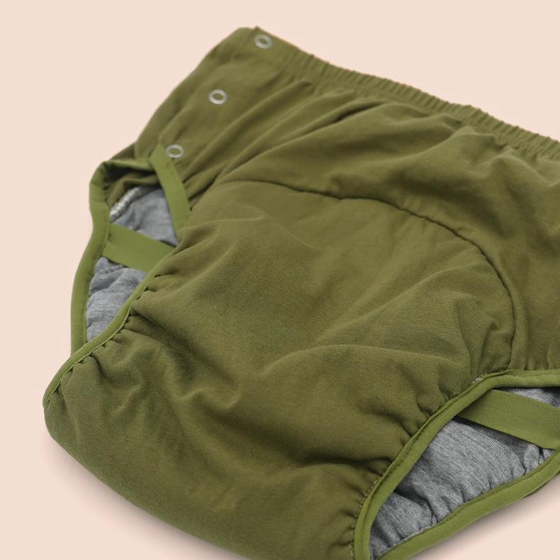 Reusable Washable Adult Incontinence Pants Pure Cotton Waterproof Leakproof Diaper Cover Briefs
