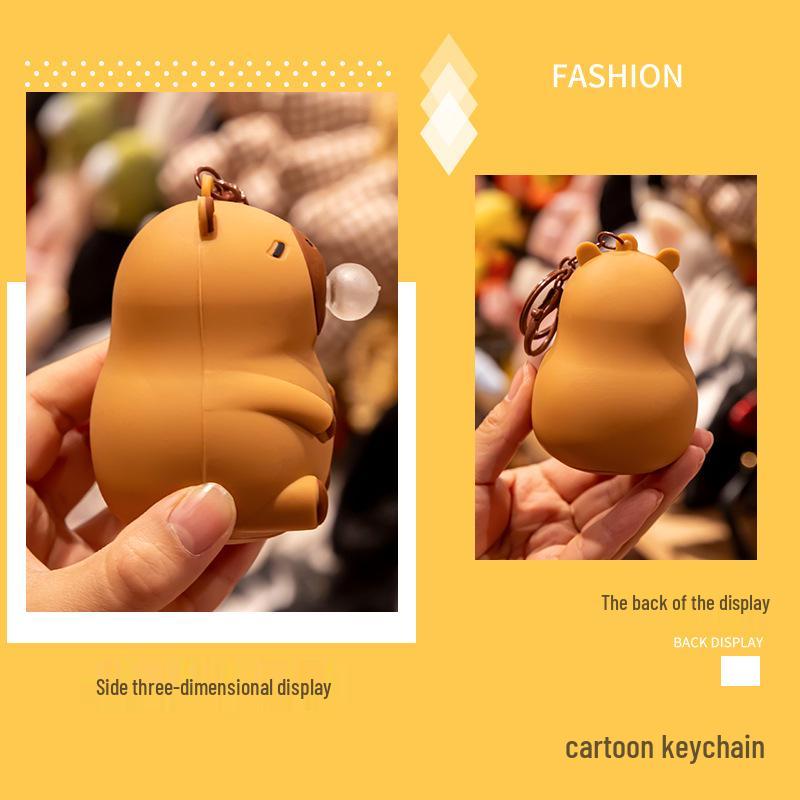 Capybara Bubble Squeeze Toy Keychain - Cute Stress Relief and Backpack Pendant