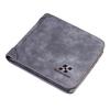 Retro Men Faux Leather Thin Card Holder Purse Business Trifold Short Wallet
