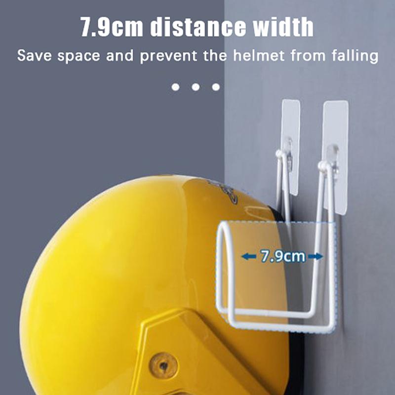 Motorcycle Helmet Rack Wall Mount Metal Bike Helmet Holder Mount Stainless Steel Bicycle Helmet Display Hanger Stand
