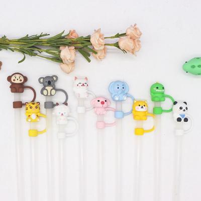 Dust-proof Drinking Dust Cap Cup Accessories Straw Tips Cover New Silicone Straw Plug  Water Glass