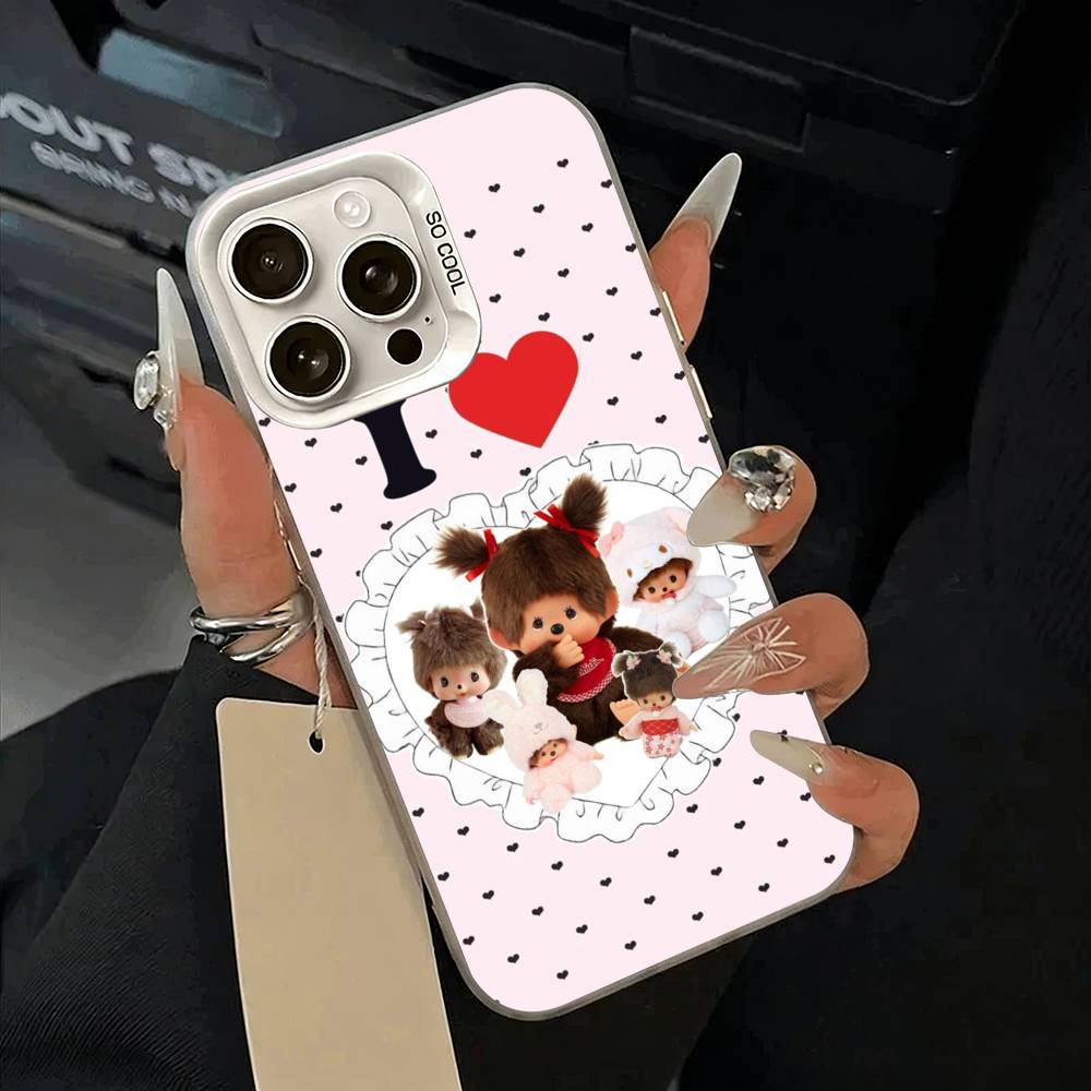 Cute M-monch-hichis Phone Case For IPhone 17 Air 16 15 14 13 12 11 Pro Max White  Sliver  Hard Cover