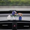 Cute Creative Car Interior Decoration Exquisite Mini Rose Vase Auto Center Console Decoration Ornaments Accessories Gifts