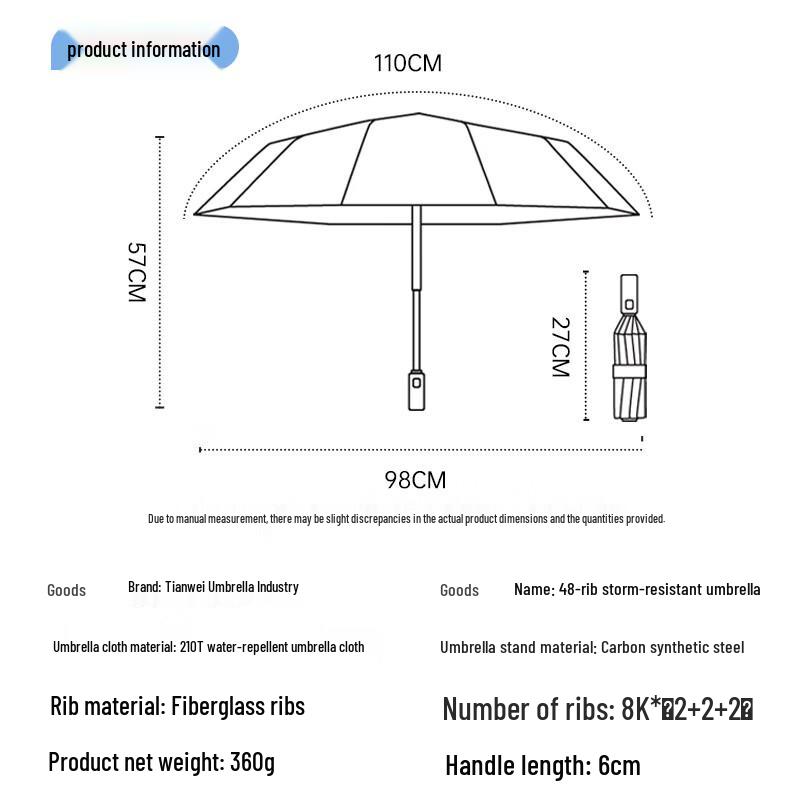 Tianwei Automatic UV Protection Travel Umbrella