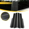 6pcs Carbon Fiber Look Door Window Pillar Post Trim Fits Dodge Charger 2011-2021