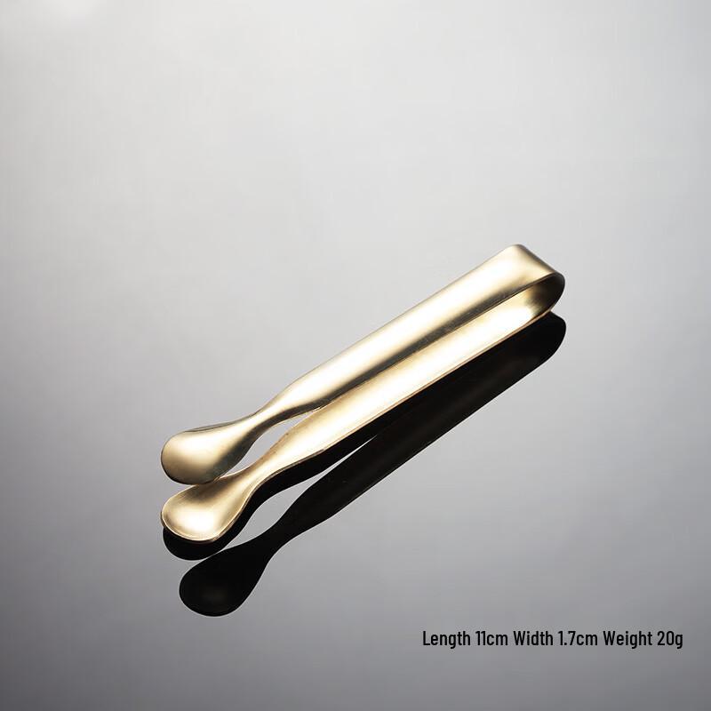 Set of 12 Golden Stainless Steel Sugar Tongs