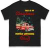 Frohe Weihnachten Roter LKW T-Shirt Top, Weihnachts-Spaß-T-Shirt für Spieleliebhaber