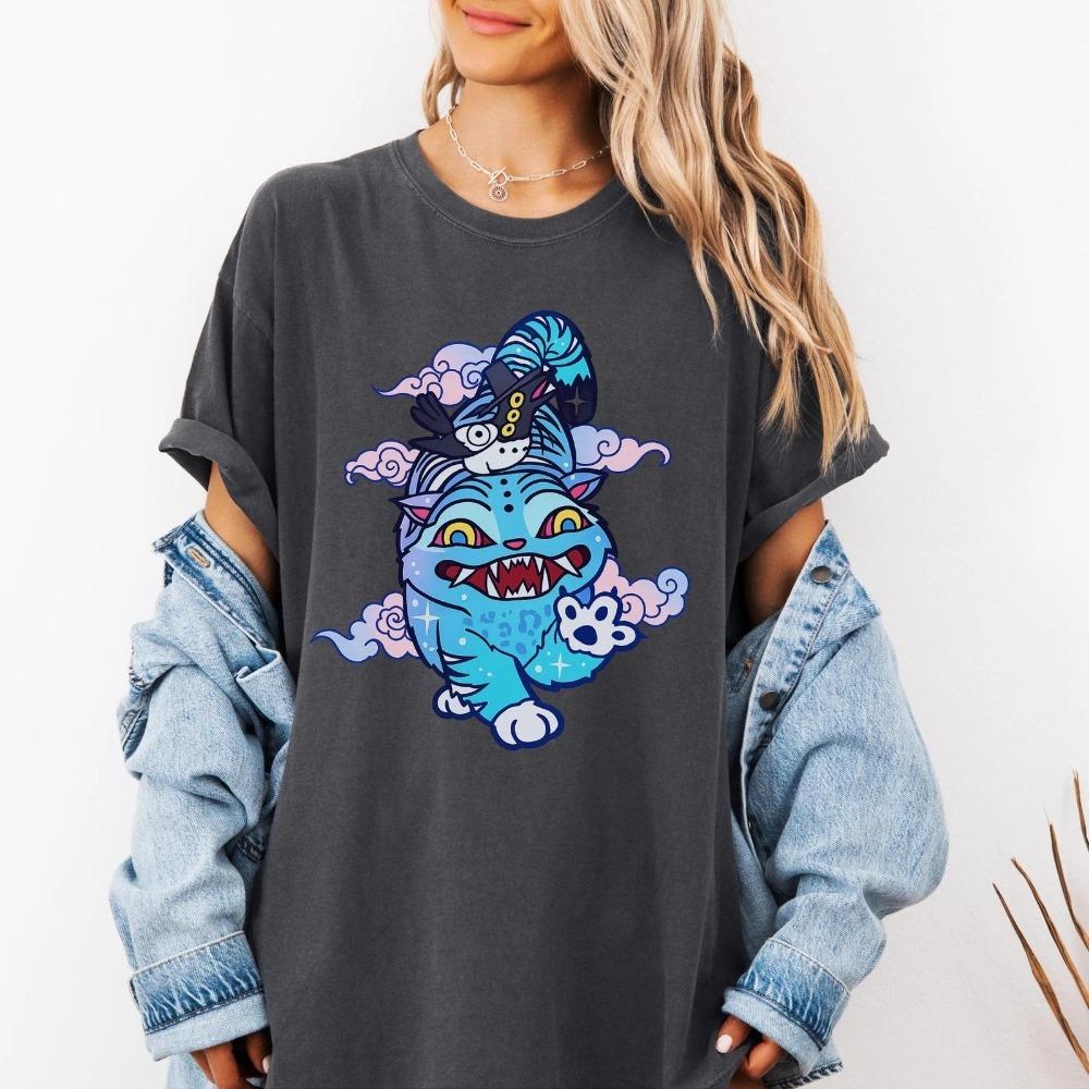 Demon Hunter Tiger T-shirt Kpop Demon Shirt Hunter Merch Anime T-shirt Clothing Short Sleeve Men Women All-season