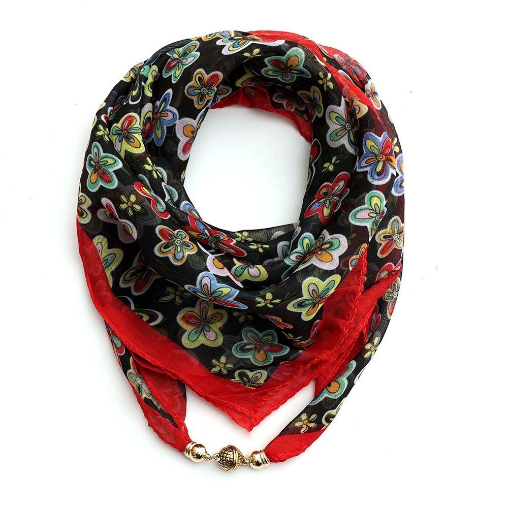 Luxury Women's Neck Scarf Chiffon Headscarf Fashion Square Scarf  Spring