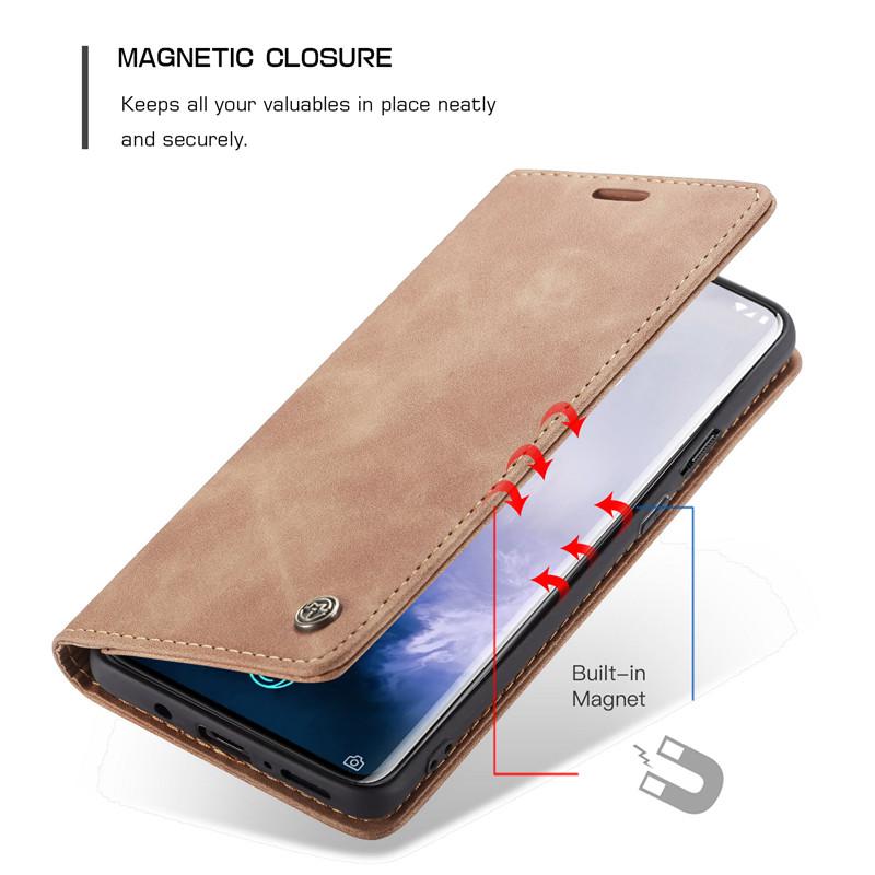 CaseMe Wysokiej Jakości Retro Magnetyczne Klapkowe Skórzane Etui do OnePlus 15 13 12 11  8T 8 7 Pro Portfel Torba na Karty Pokrowiec Etui na Telefon Coque