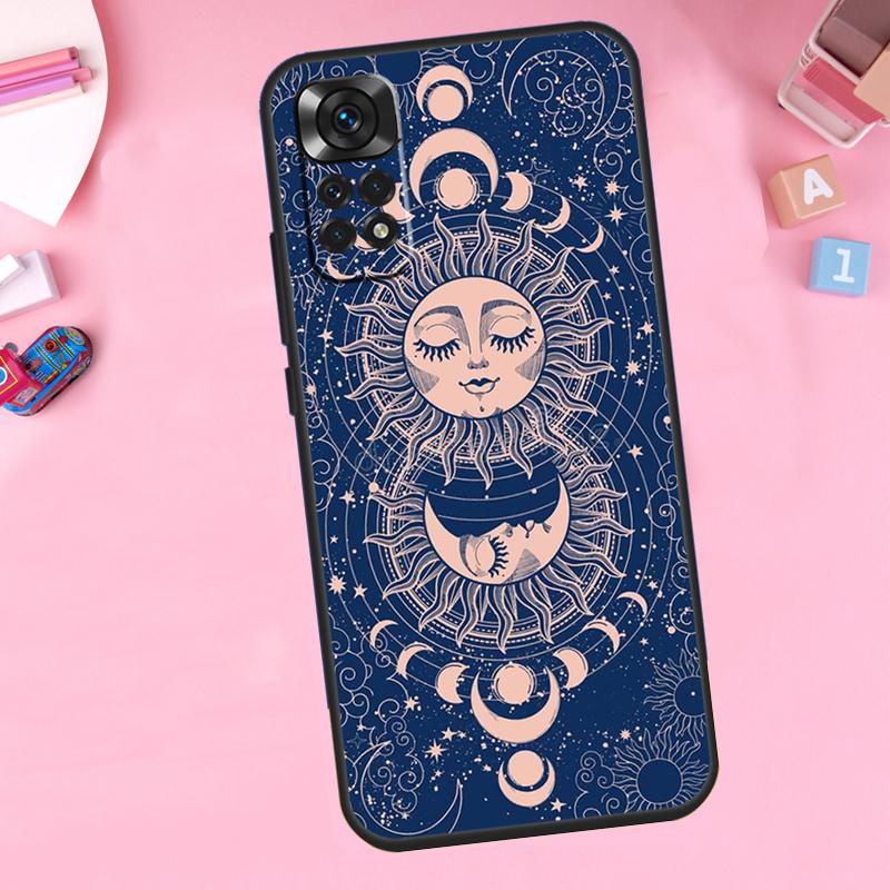 Sun Moon Face For Xiaomi Redmi Note 14 10 11 12 13 15 Pro Plus Phone Case For Redmi 15 15C 14C 12C 10C 13C