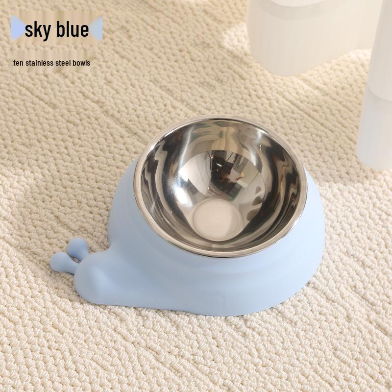 Douyin Pet Stainless Steel Cat Bowl, Dopamine Color, Non-Slip Dog Ice Cream Bowl, Neck Protection Feeding Utensils.
