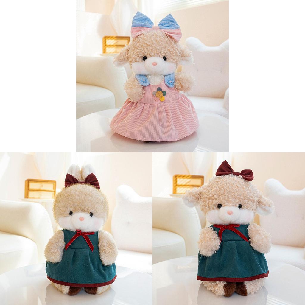 Plush Sheep And Dog Pair With Pp Cotton Filling For Gift And Collection