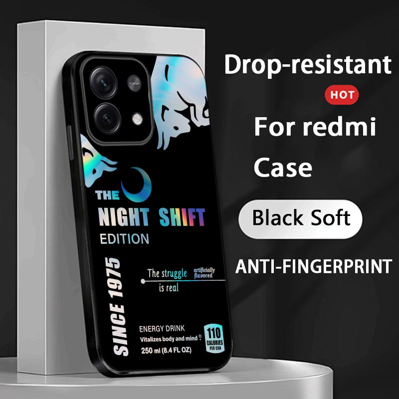Custodia per Telefono Star Bull Energy Drink turno di notte Per Redmi Note 14 13 12 11 Pro Plus S 5G 14C A3 Copertura Nera Morbida
