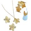 Vintage Gold Big Flower Pendant Necklace Bracelet Ring Stud Earring Set High-end Temperament Charm
