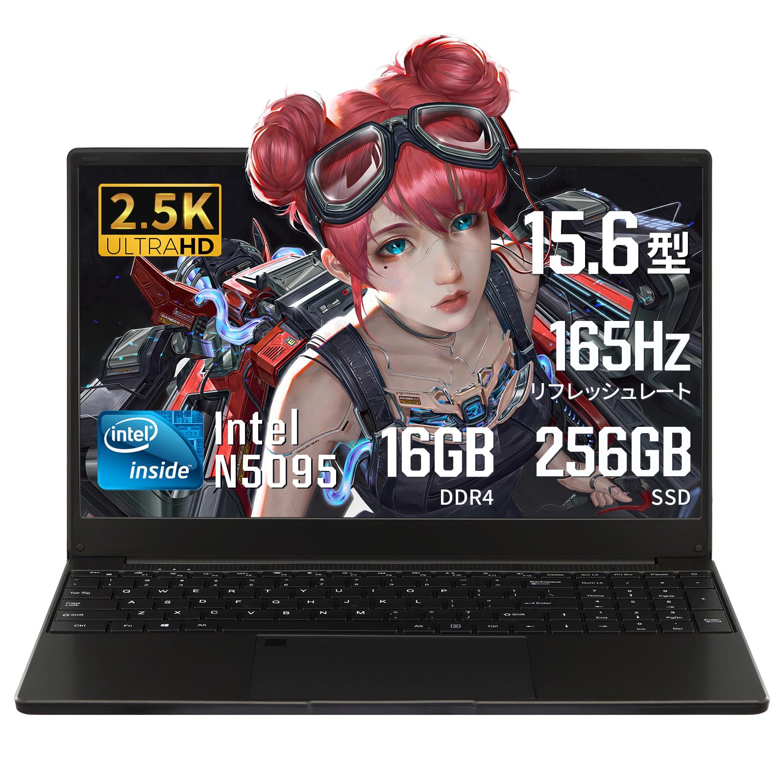 

ESBOOK Металевий корпус 8000 мАг Windows 11 Pro MS Office Intel Celeron N5095 16 ГБ DDR4L Відбиток пальця 5G Bluetooth Японська клавіатура з плівкою 256 ГБ Ноутбук, чорний