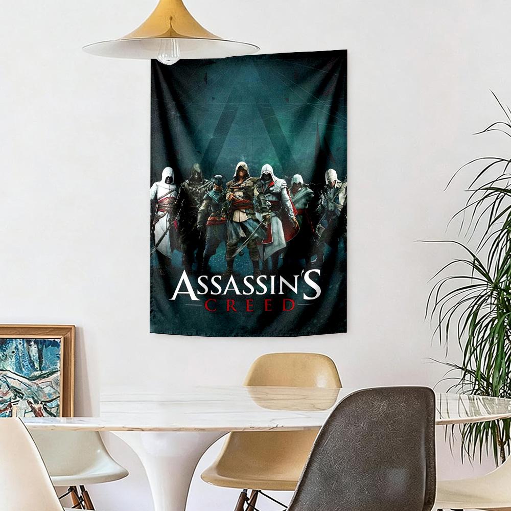 Assassin'S Ezio Auditore Wall Decor Tapestry Art For Pet Memorial Birthdaywedding Party Backdrop Family Gift
