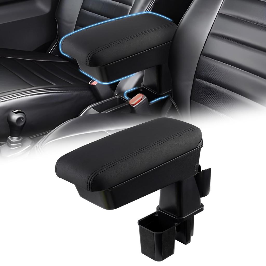 LIMSTYLE Sliding Center Console Storage Box for Suzuki Jimny and JC74 July 2018 Adjustable PU Leather with Memory Foam Cushion and Compatible with OEM