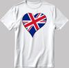 Heart United Kingdom Flag Black-White Men's / Women's T Shirt Q038