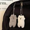 2 Pcs Tricky Cat Pink Rabbit Snail Doll Pendant Creative Plush Doll Keychain Pendant Couple Gift