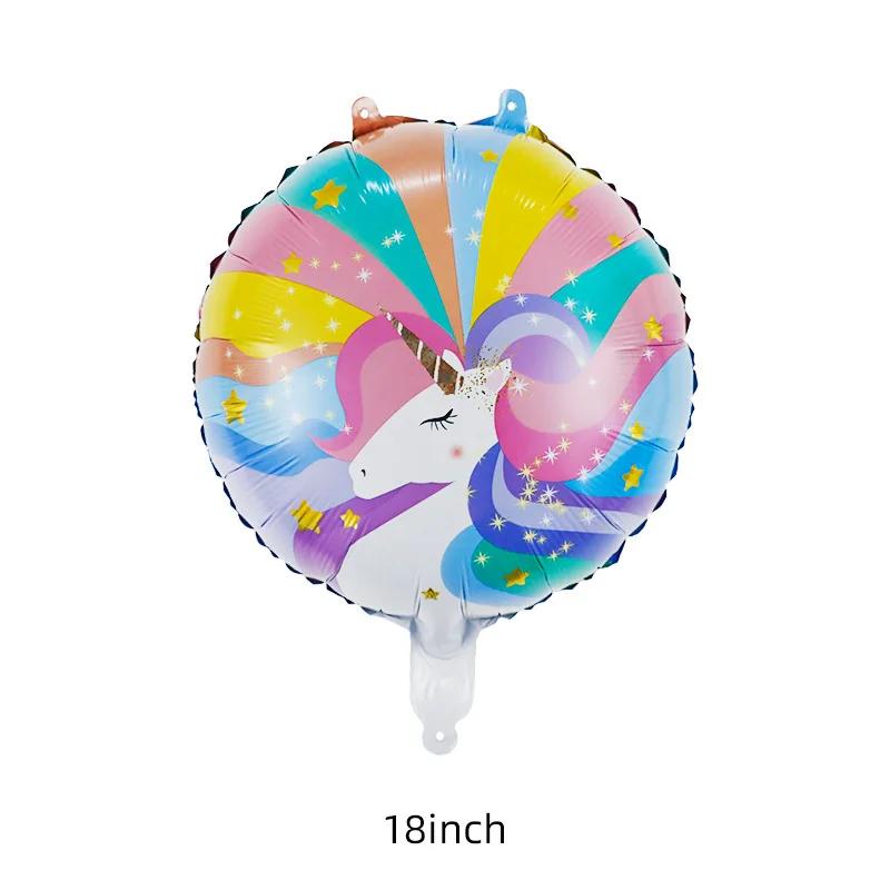 3D Stehender Einhorn Folienballon Junge Mädchen Geburtstagsparty Dekoration Regenbogen Einhorn Party Dekoration Zubehör Kinderspielzeug Geschenke