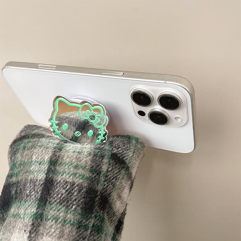 Color Lines Kt Cat Mirror Mobile Phone Airbag Bracket Wind Back Sticker Retractable Lazy Desktop Bracket
