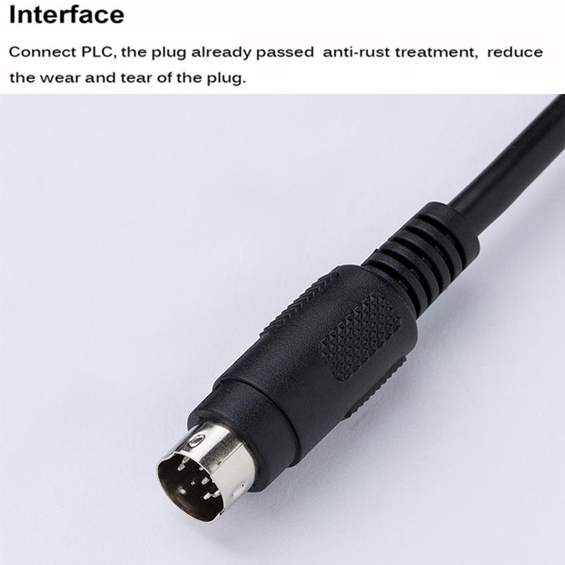 USB-SC09-FX Programming Cable For Mitsubishi MELSEC FX Series PLC USB To RS422 Adapter Data Download Line