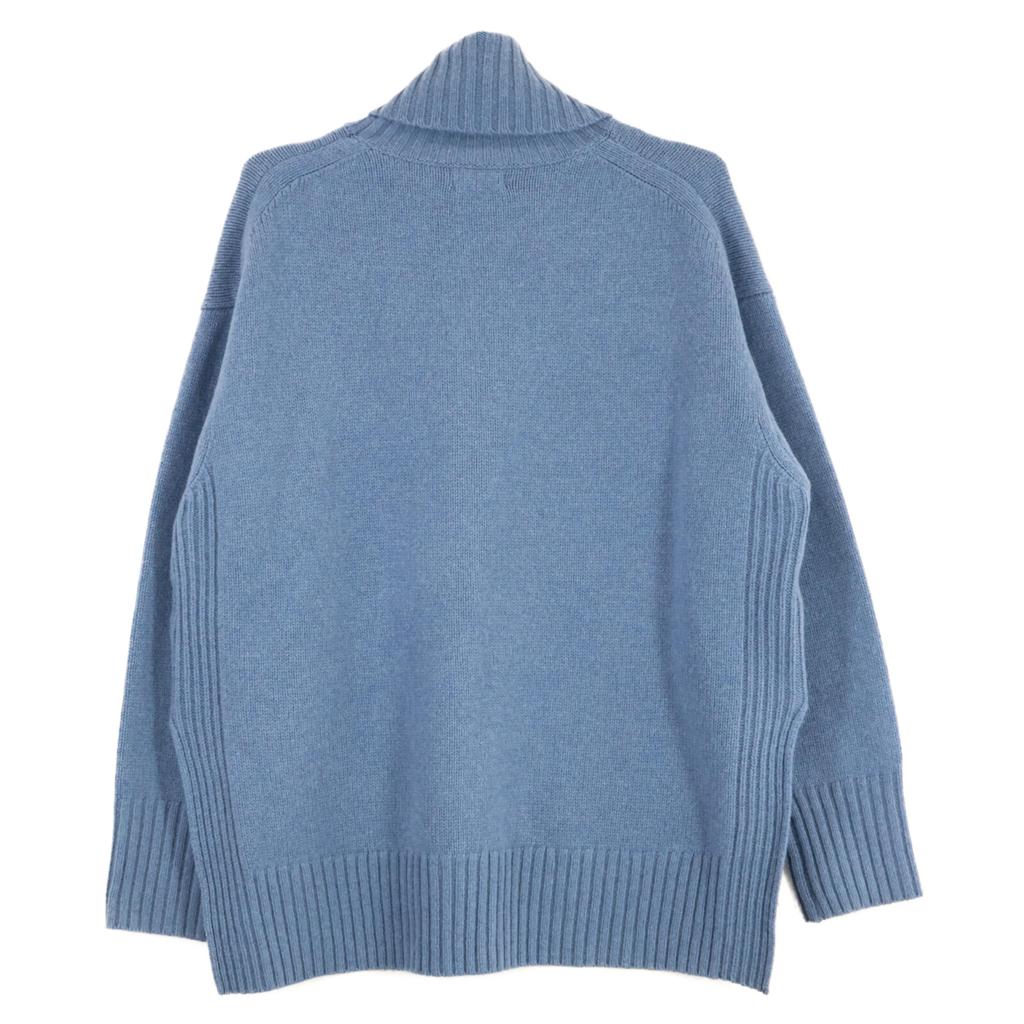 POLO RALPH LAUREN Blue Cashmere Blend Classic Long Sleeve Wool Turtleneck Sweater tops M blueUsed