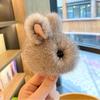 Mini Cute Rabbit Hairball Keychain Pendant Lovely Hanging Decorations Keyring Charm for Purse Bag Backpack Handbag