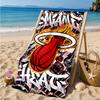 Miami-Heat Basketball Art Beach Towel, Microfiber Beach Towel, Perfect For Pool, Beach, Travel, Home Decor Beach Party Fan gifts