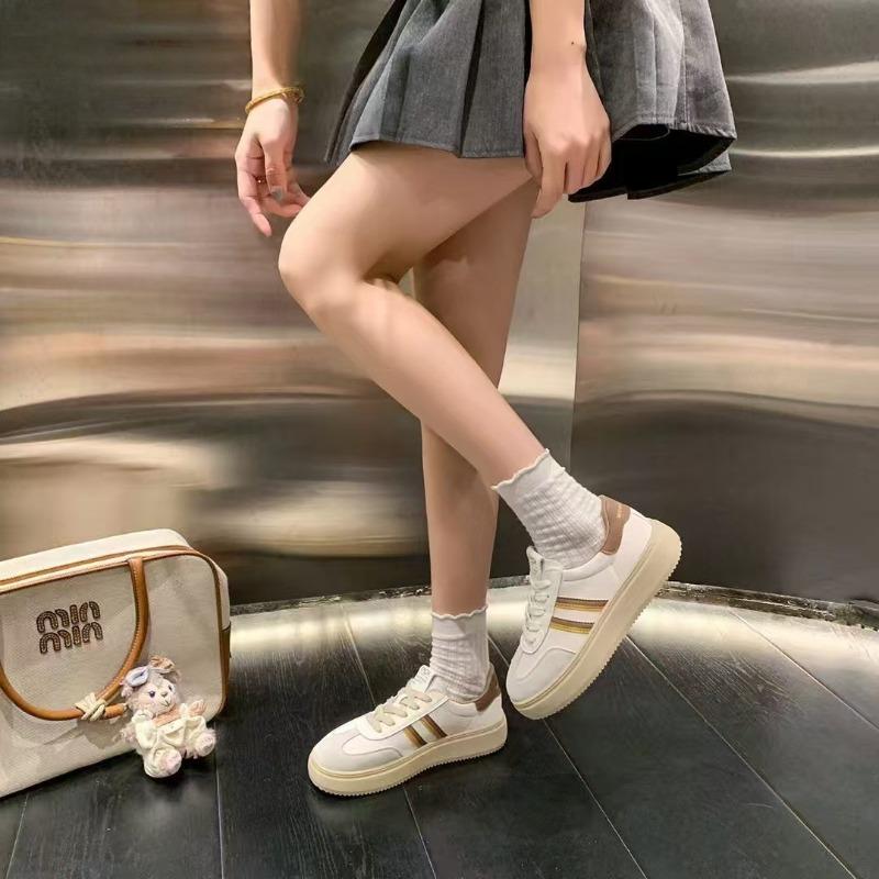 College Style Thick-soled Color Matching Women's New Fashion Versatile Comfortable Lightweight Casual Sports Shoes