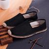 Scarpe da Uomo e da Donna in Tela e Lino Resistenti all'Usura: Scarpe da passeggio slip-on traspiranti, fatte a mano, casual