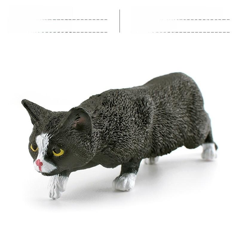 Kids Plastic Shorthair Cat Figurine Replica For Learning And Decoration