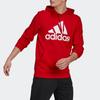 adidas Essentials Series Men Logo Print Drawstring Fleece Hoodie Light Scarlet GV0249