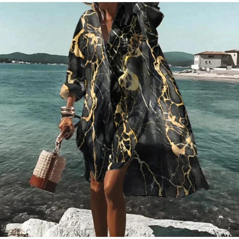 DICFY Women's Fashion Spring Autumn Long Sleeve Casual Dresses