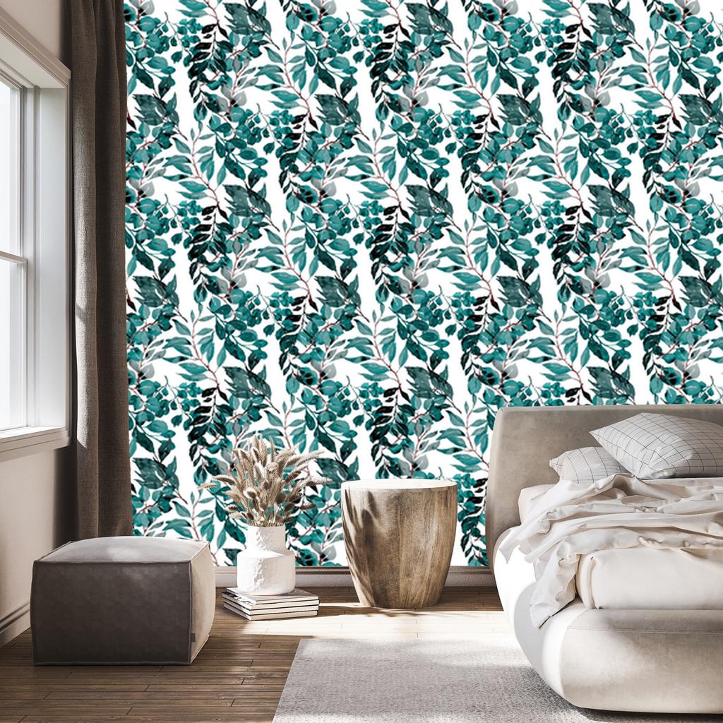 Painted Leaves Wallpaper for Living Room and Bedroom 50x1000