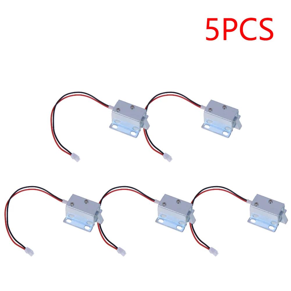 2-5pcs DC 5V-6V 12V Magnetic Lock Mini Small Size Solenoid Electromagnetic Electronic Locker Control Cabinet Drawer Door Lock