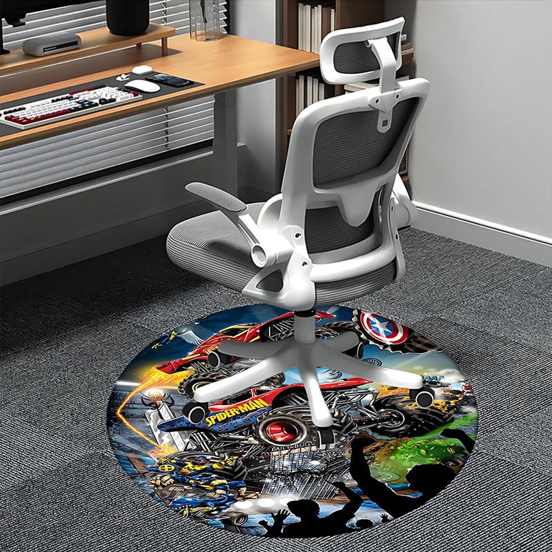 

Monster Jam,Marvel Comics Chair mat Round Rug Office carpet, Non slip, Suitable for Living Rooms, Bedrooms decor.1205355a 80cm by 80cm