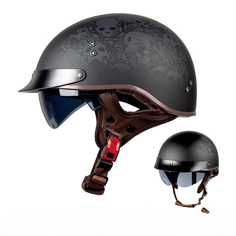 Lishi F02 Retro Half-Face Motorcycle Helmet