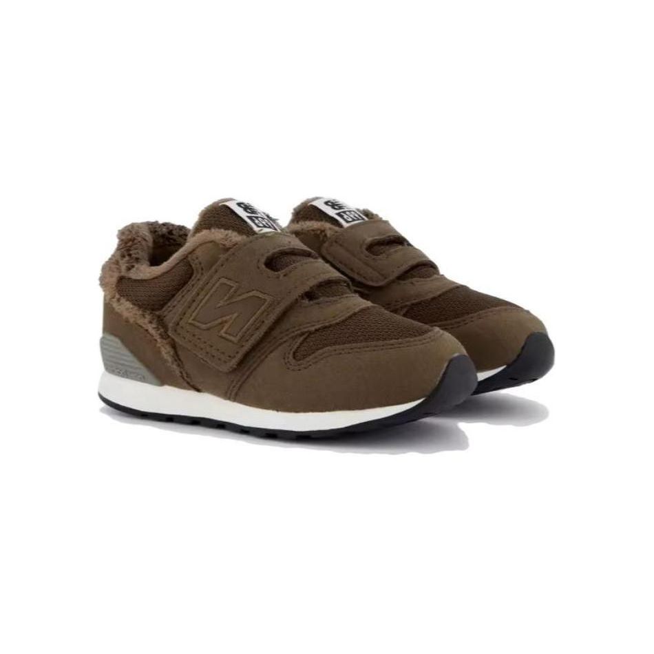 New Balance Nb 996 Soft Sole Comfortable Fleece Warm Velcro Low Top Walking Shoes Baby Shoes Brown IZ996FB3