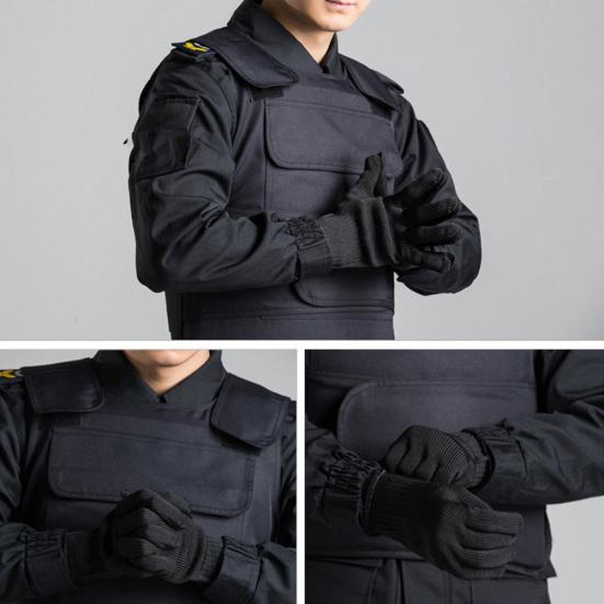 1 Paar Edelstahl-Drahtgeflecht Anti-Schnittfestigkeit Sicherheitsschutzhandschuhe